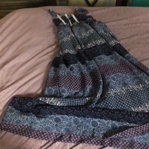 Girls SZ 7 Long Tank Dress Calico Print Very Cute!